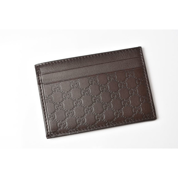 Gucci Gucci Leather Card Case Dark Brown Leather Business card case 282089 - Picture 2 of 6